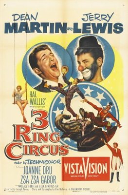 3 Ring Circus movie poster (1954) metal framed poster