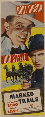 Marked Trails movie poster (1944) wood print