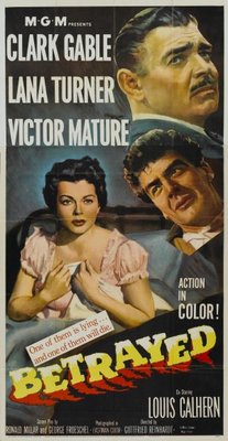 Betrayed movie poster (1954) pillow