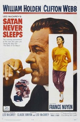 Satan Never Sleeps movie poster (1962) wooden framed poster