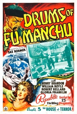 Drums of Fu Manchu movie poster (1940) poster with hanger