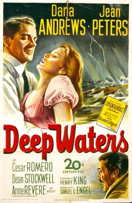 Deep Waters movie poster (1948) pillow