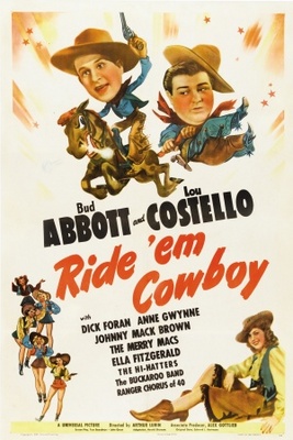 Ride 'Em Cowboy movie poster (1942) wood print
