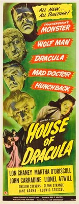 House of Dracula movie poster (1945) sweatshirt