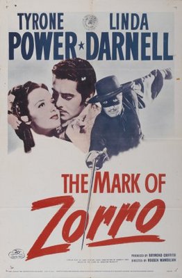 The Mark of Zorro movie poster (1940) wood print