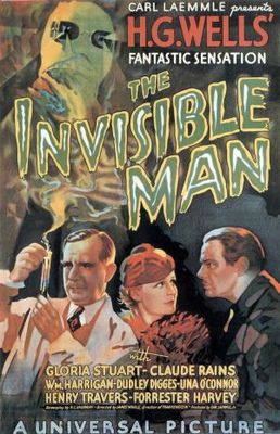 The Invisible Man movie poster (1933) metal framed poster