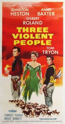 Three Violent People movie poster (1957) sweatshirt