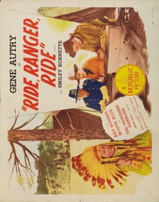 Ride Ranger Ride movie poster (1936) wood print