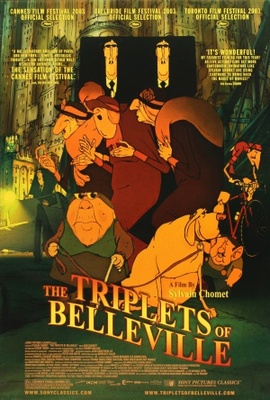 Les triplettes de Belleville movie poster (2003) canvas poster