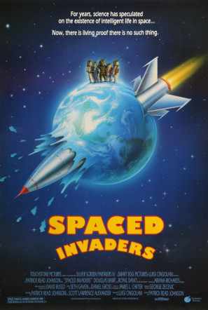 Spaced Invaders movie poster (1990) metal framed poster