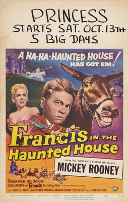 Francis in the Haunted House movie poster (1956) metal framed poster