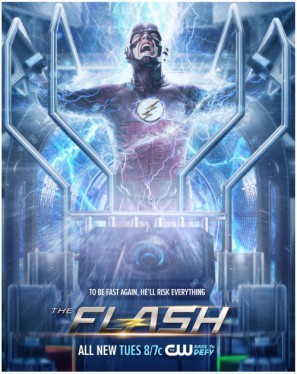 The Flash movie poster (2014) wooden framed poster