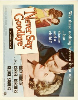 Never Say Goodbye movie poster (1956) wooden framed poster