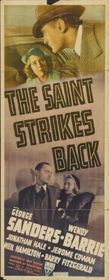 The Saint Strikes Back movie poster (1939) metal framed poster