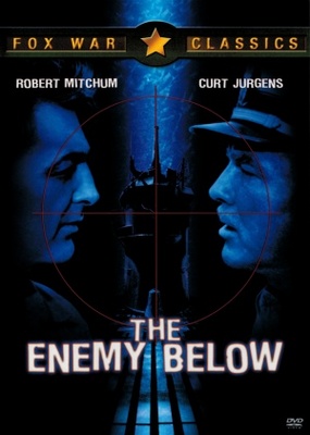 The Enemy Below movie poster (1957) metal framed poster