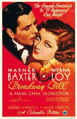 Broadway Bill movie poster (1934) canvas poster