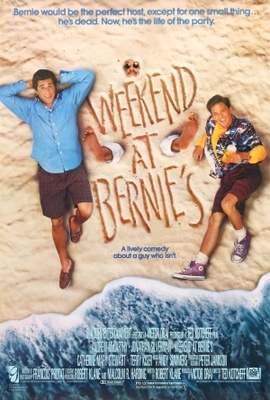 Weekend at Bernie's movie poster (1989) wood print