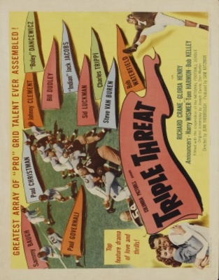 Triple Threat movie poster (1948) metal framed poster