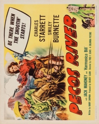 Pecos River movie poster (1951) wooden framed poster