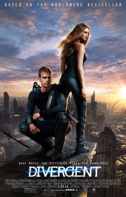 Divergent movie poster (2014) Stickers MOV_2f948395