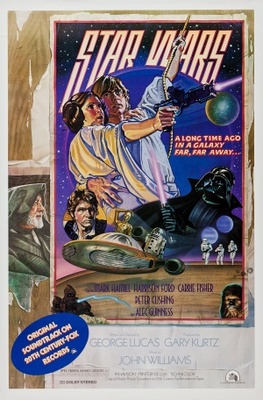 Star Wars movie poster (1977) wood print