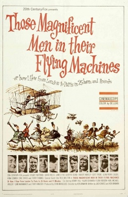 Those Magnificent Men In Their Flying Machines movie poster (1965) metal framed poster