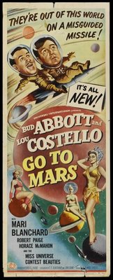 Abbott and Costello Go to Mars movie poster (1953) poster with hanger