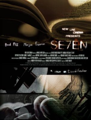 Se7en movie poster (1995) wood print