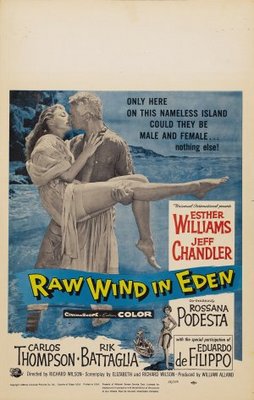 Raw Wind in Eden movie poster (1958) pillow