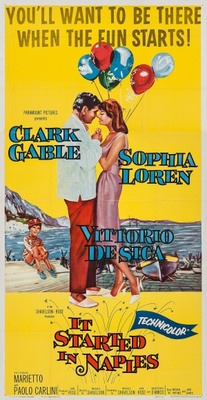 It Started in Naples movie poster (1960) metal framed poster