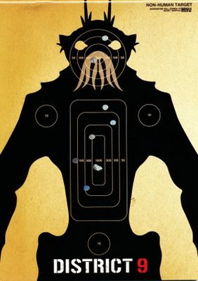 District 9 movie poster (2009) wood print