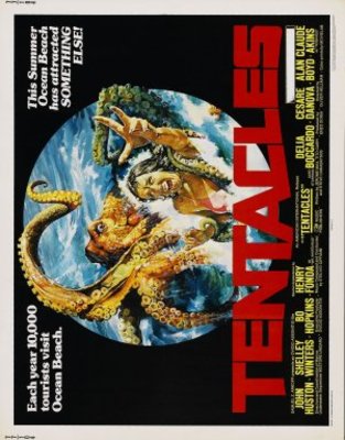 Tentacoli movie poster (1977) wooden framed poster