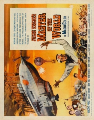 Master of the World movie poster (1961) pillow