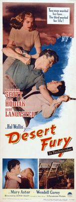 Desert Fury movie poster (1947) wood print