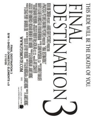 Final Destination 3 movie poster (2006) t-shirt