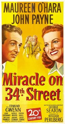 Miracle on 34th Street movie poster (1947) wooden framed poster