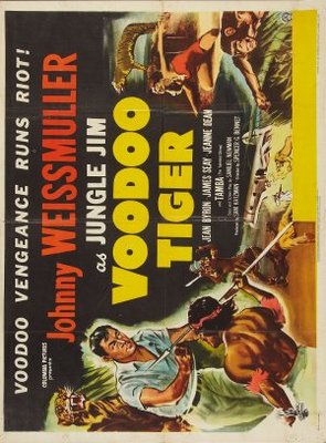 Voodoo Tiger movie poster (1952) wood print
