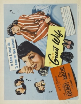 Guest Wife movie poster (1945) wood print