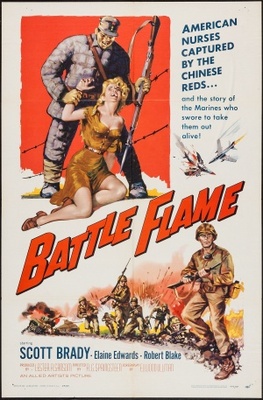 Battle Flame movie poster (1959) metal framed poster