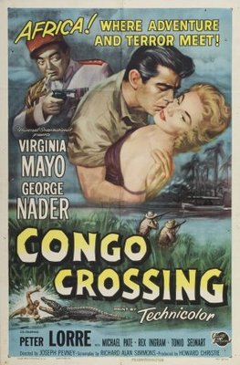 Congo Crossing movie poster (1956) wood print