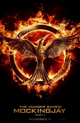 The Hunger Games: Mockingjay - Part 1 movie poster (2014) poster with hanger