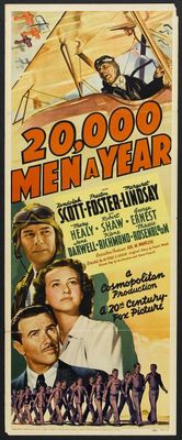 20,000 Men a Year movie poster (1939) wood print