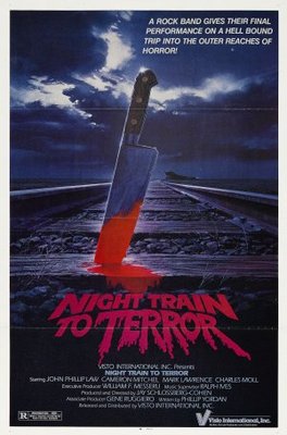 Night Train to Terror movie poster (1985) metal framed poster