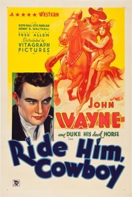 Ride Him, Cowboy movie poster (1932) pillow
