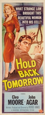 Hold Back Tomorrow movie poster (1955) wooden framed poster