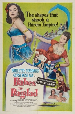 Babes in Bagdad movie poster (1952) wood print