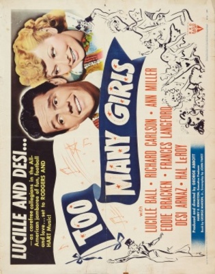 Too Many Girls movie poster (1940) wooden framed poster