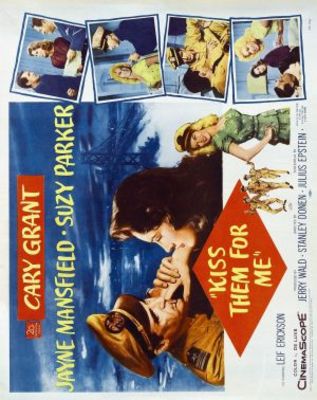 Kiss Them for Me movie poster (1957) poster with hanger