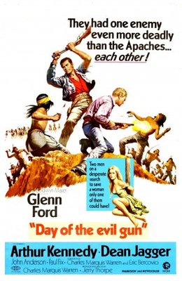 Day of the Evil Gun movie poster (1968) metal framed poster