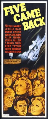 Five Came Back movie poster (1939) canvas poster